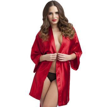 Lovehoney Short Red Satin Robe