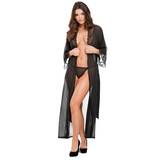 Lovehoney Barely There Long Sheer Black Robe