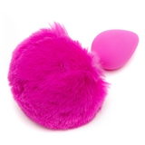 Playful Silicone Medium Bunny Tail Butt Plug